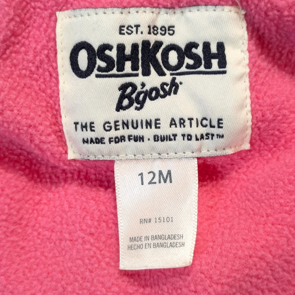 Kids OshKosh B'Gosh‎ Girl's Puffer Warm Winter Coat Navy With Hearts 12 Months